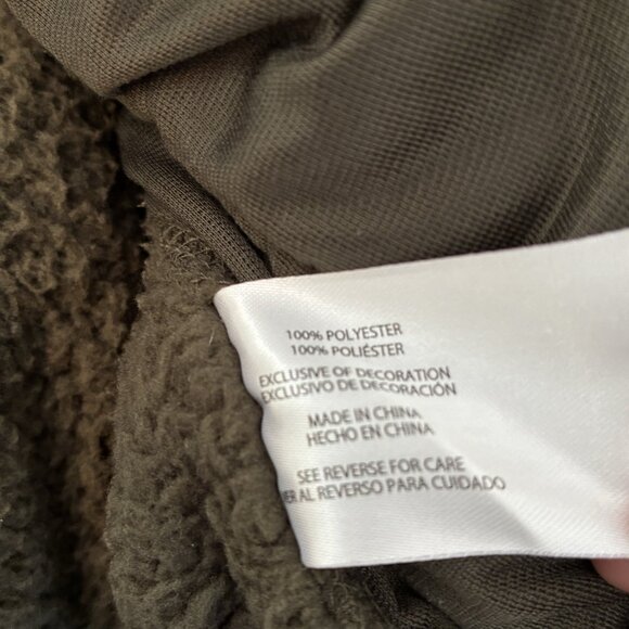 Eddie Bauer Full Zip OD GreenFleece Jacket 2XL Men's XXLARGE Long Sleeves (D9) - Picture 13 of 13